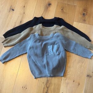 Zara Kids Sweater Set - Navy Blue, Tan, Blue Gray